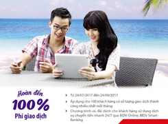 Chuyển tiền siêu tốc cùng BIDV e-Banking – Hoàn tới 100% phí giao dịch