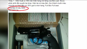 Giật mình vũ khí nóng rao bán công khai trên mạng, mua dễ như... mua rau