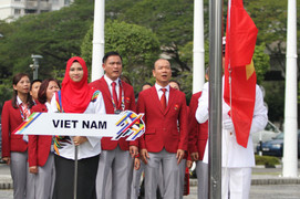 Xúc động giây phút thượng cờ Tổ quốc tại SEA Games 29