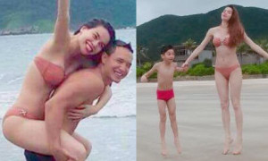 Hồ Ngọc Hà và Kim Lý bí mật đưa Subeo đi chơi?