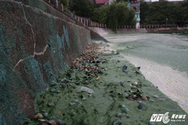 Video: Kinh hãi nhìn hồ Văn Quán ô nhiễm nặng nề, bốc mùi nồng nặc