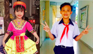 Hồ Văn Cường, con gái MC Thành Trung háo hức ngày khai trường