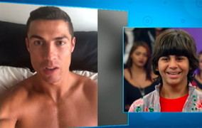 Video: Ronaldo gửi tin nhắn xúc động khiến CĐV nhí bật khóc trên truyền hình
