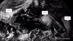 Siêu bão Irma cùng 2 bão lớn trên Đại Tây Dương đang hướng vào Mỹ
