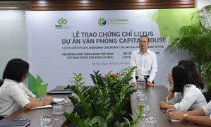 Capital House nhận chứng chỉ LOTUS cho dự án văn phòng Xanh