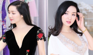 U50 Giáng My sexy như gái 18 với đầm trong suốt, cắt xẻ táo bạo