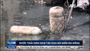 Đà Nẵng: Khiếp đảm 'suối' nước thải đen ngòm, thối nồng nặc tuôn thẳng ra biển