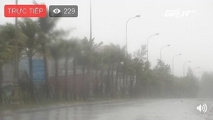 Trực tiếp: Bão số 10 đổ bộ vào miền Trung, cả khu vực quay cuồng trong mưa to gió lớn