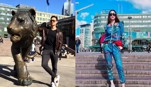 Hà Hồ và Kim Lý mang giày đôi dạo phố, Trấn Thành mất hành lý tại Na Uy