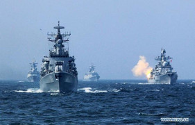 Hải quân Nga, Trung tập trận rầm rộ sát biên giới Triều Tiên
