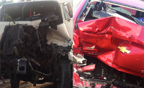 Xe container tông liên hoàn, 3 người may mắn thoát chết