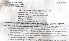 Điều tra vụ lộ đề thi công chức ở Cà Mau