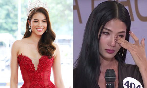 Hoàng Thùy bật khóc nức nở khi bị Phạm Hương chất vấn