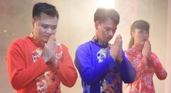 Xuân Bắc - Tự Long thành kính trong Lễ giỗ Tổ nghề Sân khấu
