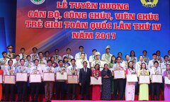 Tuyên dương 45 cán bộ, công chức, viên chức trẻ tiêu biểu toàn quốc 2017