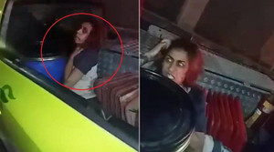 Cô gái phê ma túy quằn quại như xác sống trên thùng xe tải