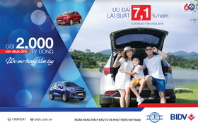 BIDV kích hoạt bom tấn 2000 tỷ đồng cho vay mua ô tô