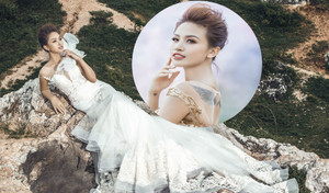 Vân Hugo lộng lẫy làm cô dâu giữa thiên nhiên hoang sơ