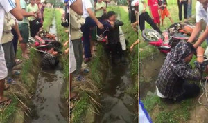 Trộm chó bị dân đẩy xuống mương, đánh thừa sống thiếu chết