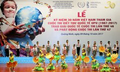 Kỷ niệm 30 năm ngày Việt Nam tham gia cuộc thi viết thư quốc tế UPU