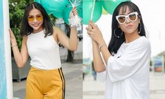 Khả Như cùng Diệu Nhi quậy tung phố đi bộ Nguyễn Huệ