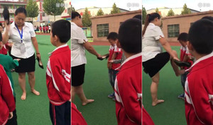 Cô giáo tiểu học vung chân đạp, vụt tay học sinh bằng giày cao gót gây phẫn nộ