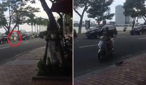 Clip: Nữ 'ninja Lead' tạt đầu dàn xe đặc chủng phục vụ APEC ở Đà Nẵng