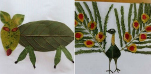 Ngỡ ngàng nhìn hàng loạt tác phẩm độc đáo từ lá cây của học sinh lớp 2