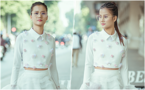 Hương Ly khoe eo thon, dáng chuẩn trên đường phố Hà Nội