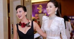 MC Kỳ Duyên gợi cảm khi xuất hiện cạnh Hoa hậu Kỳ Duyên