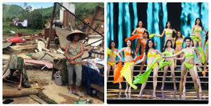 Khán giả nổi giận vì Hoa hậu Hoàn vũ phát sóng trực tiếp trong mưa bão, VTV né tránh trả lời