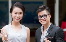 Phùng Bảo Ngọc Vân rạng rỡ làm giám khảo bên ca sĩ Đinh Mạnh Ninh