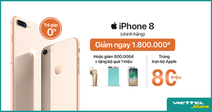 Sở hữu iPhone 8 chính hãng chỉ với 16.990.000đ, cơ hội trúng trọn bộ Apple trị giá 80.000.000đ