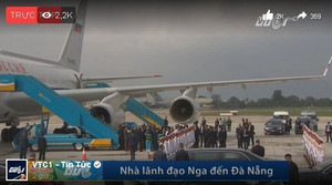 Trực tiếp: Tổng thống Putin xuống sân bay Đà Nẵng