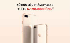 Bộ đôi iPhone 8/ iPhone 8 Plus với giá từ 6.190.000 đồng hấp dẫn người mua tại MobiFone
