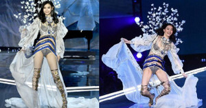 Clip: Cú ngã sấp mặt trên sàn catwalk của thiên thần nội y Victoria's Secret 2017