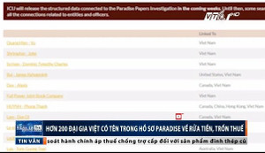 Video: Hơn 200 đại gia Việt có tên trong Hồ sơ Paradise về rửa tiền, trốn thuế