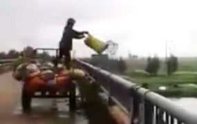 Video: Người thu gom rác thải trút cả xe rác xuống sông ở Hà Tĩnh gây bức xúc