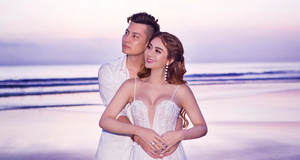 Ảnh cưới trên biển của Lâm Khánh Chi và ông xã kém 8 tuổi