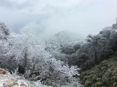 Ảnh: Mới đầu đông, băng giá đã phủ kín nhiều đỉnh núi phía Bắc