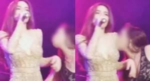 Phản ứng của Hồ Ngọc Hà khi bị fan cuồng sàm sỡ, hôn lên ngực