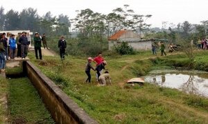 Nam thanh niên chết dưới hố nước trạm bơm ở Nghệ An