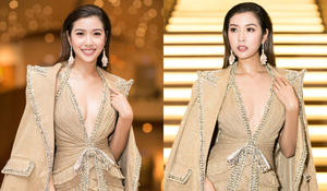 Á hậu Thuý Vân ngày càng dạn dĩ, khoe đường cong quyến rũ