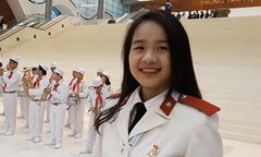 Chân dung nữ sinh xinh xắn Học viện An ninh đọc thư gửi tuổi trẻ Việt Nam