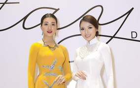 Nữ hoàng sắc đẹp Hoàng Thu Thảo diện áo dài đọ dáng cùng Á hậu Lệ Hằng