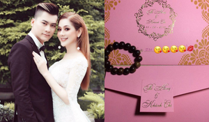 Rò rỉ thiệp mời cưới như vé mời show ca nhạc hoành tráng của Lâm Khánh Chi