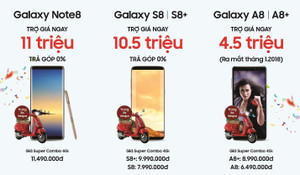 Mua điện thoại Samsung trợ giá 'khủng' 11 triệu đồng trong chương trình Super Combo 4G