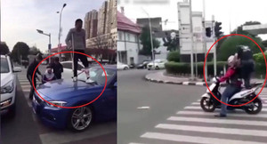 Lấn vạch sang đường của người đi bộ, ô tô, xe máy bị 'dằn mặt' sâu cay