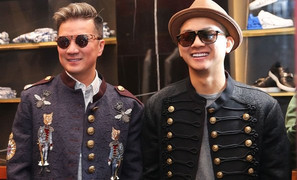 Hoài Lâm sành điệu khi đi tập nhạc với Đàm Vĩnh Hưng