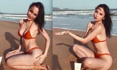 Video: Angela Phương Trinh diện bikini khoe dáng sexy trước biển